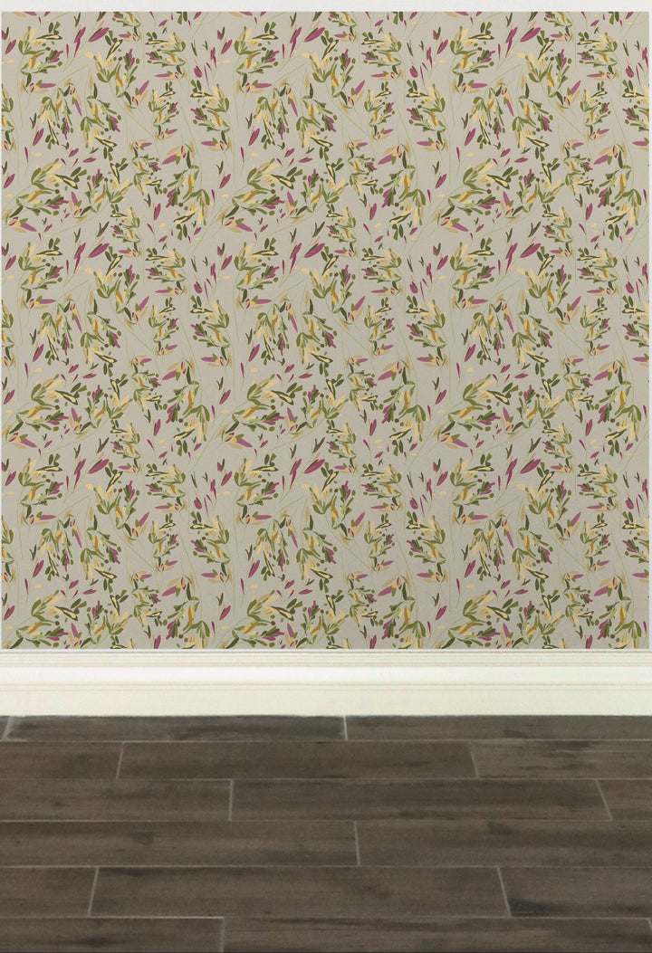 Eucalyptus Drift in Goldenrod Peel & Stick Wallpaper