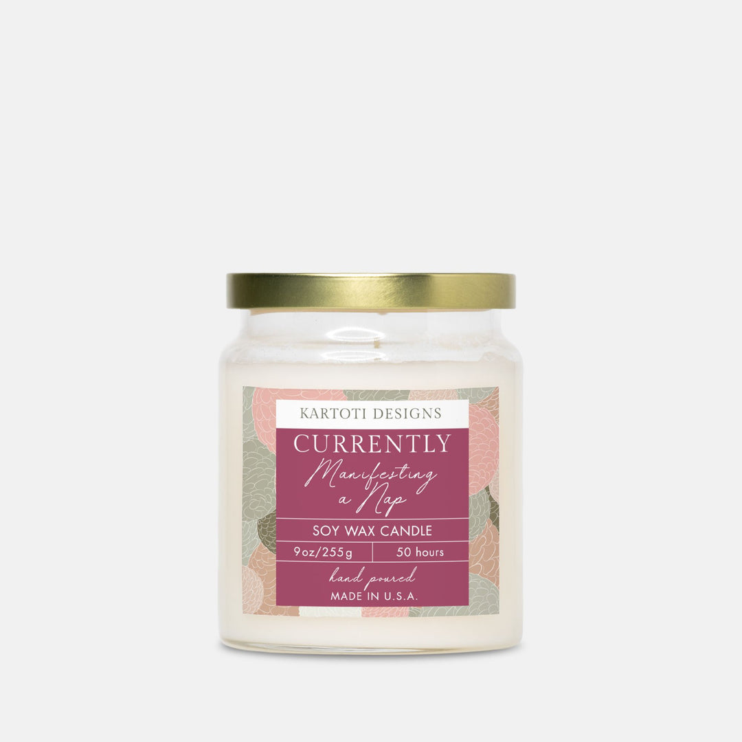Currently Manifesting a Nap Candle Apothecary Jar 9oz
