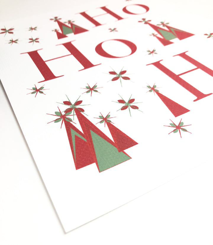 Ho Ho Ho Christmas Holiday Art Print - Clearance Item