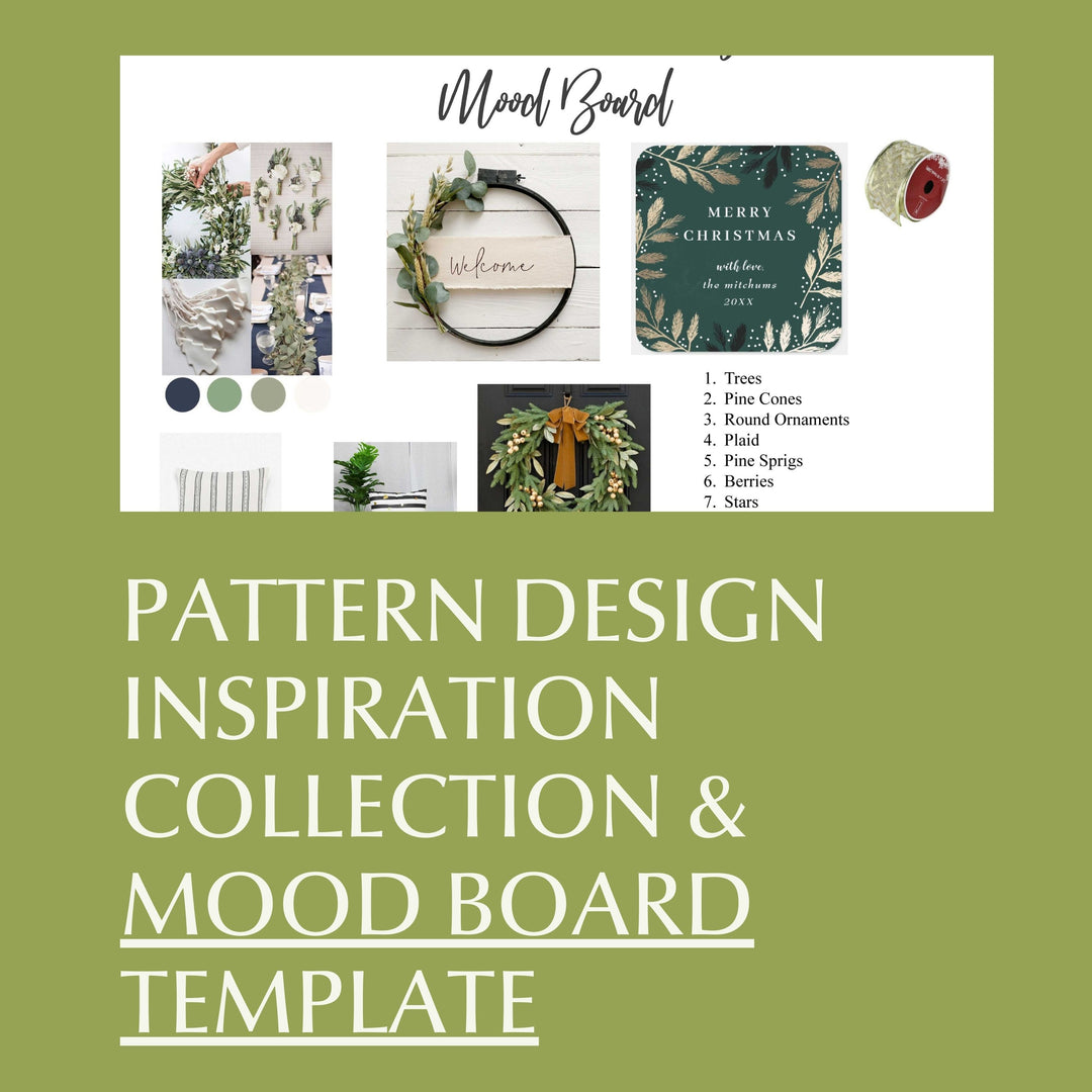 Pattern Design Inspiration Collection & Mood Board Template