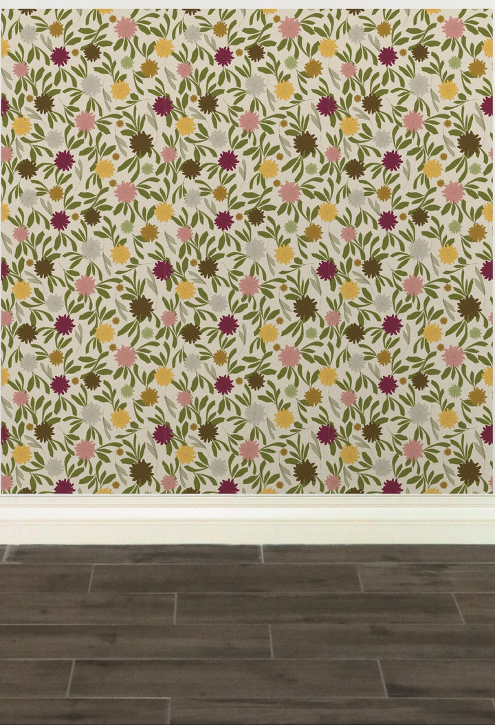 Dancing Marigolds Peel and Stick Wallpaper