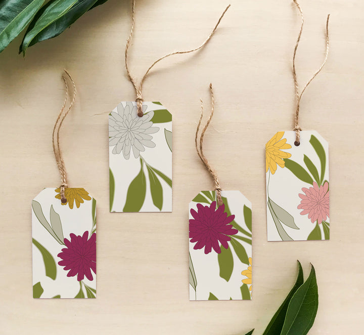 Dancing Marigolds Wrapping Paper & Gift Tag Bundle