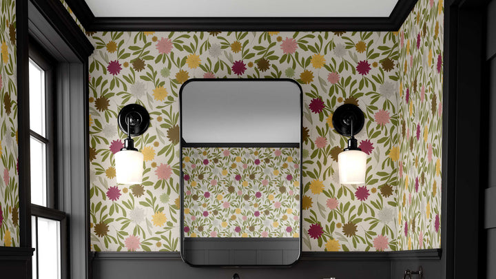 Dancing Marigolds Peel and Stick Wallpaper