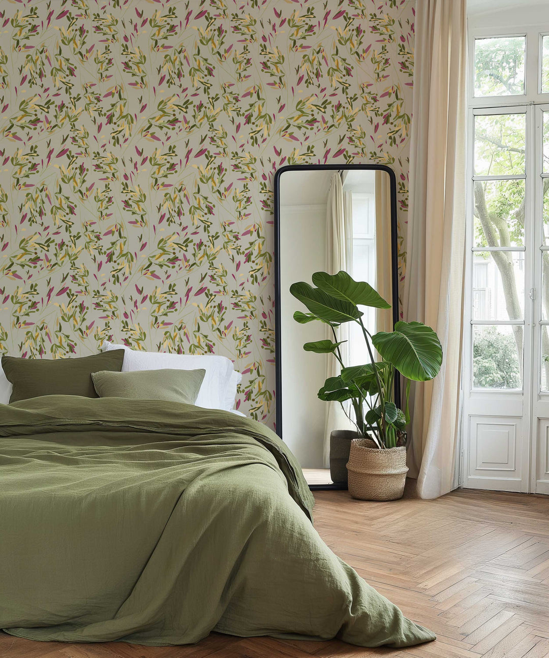 Eucalyptus Drift in Goldenrod Peel & Stick Wallpaper