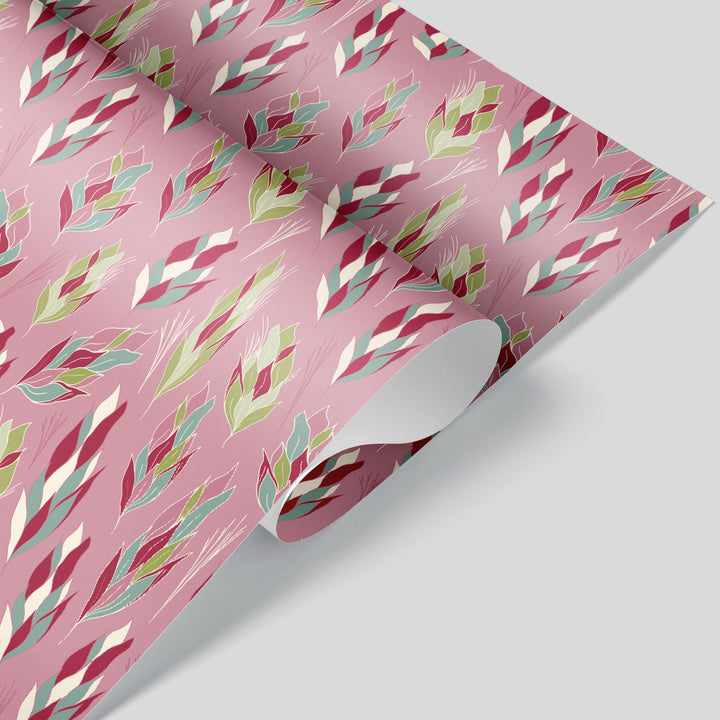 Christmas Pinecones - Pink  Wrapping Paper