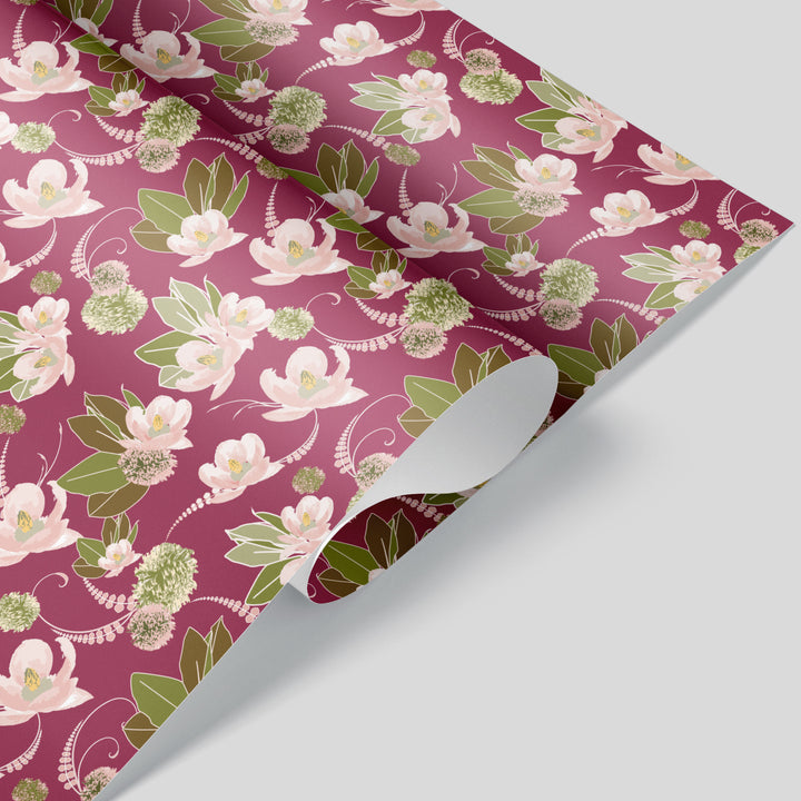 Amelia Floral Pink Wrapping Paper