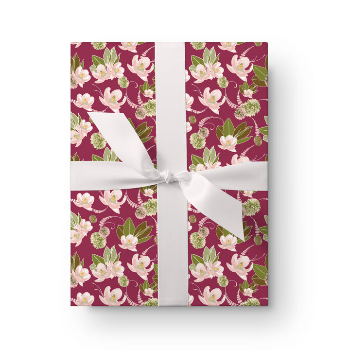 Amelia Floral Pink Wrapping Paper