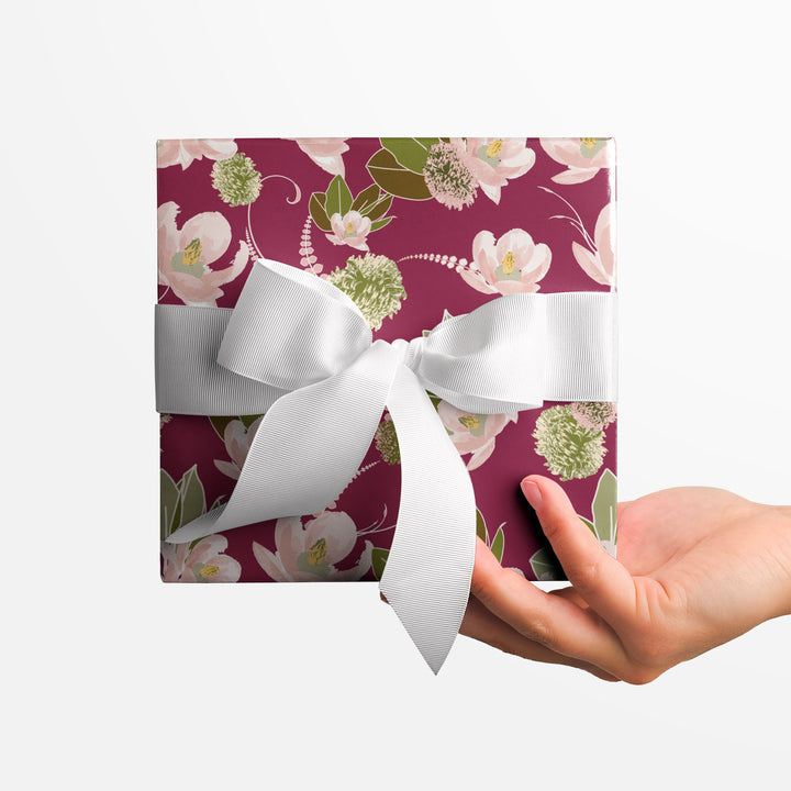Amelia Floral Pink Wrapping Paper