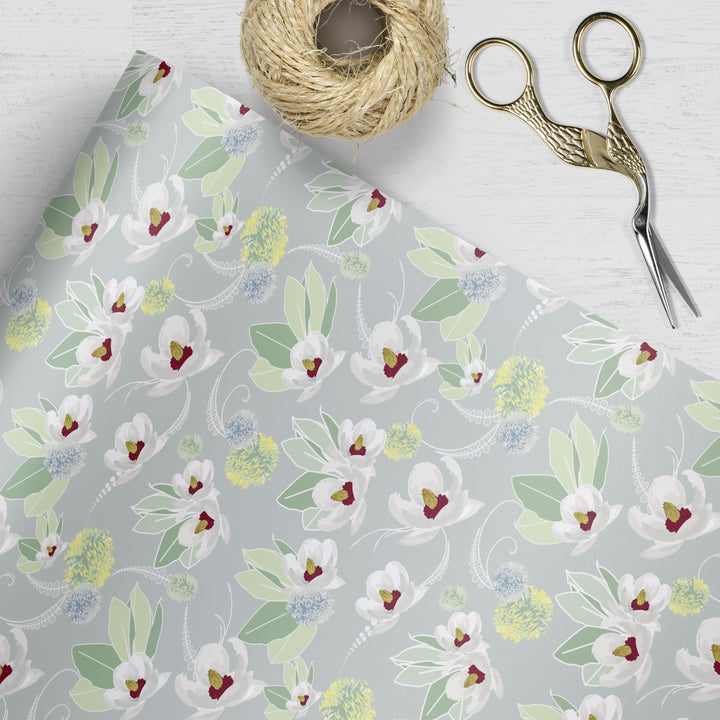 Amelia White Floral Wrapping Paper - Clearance Item