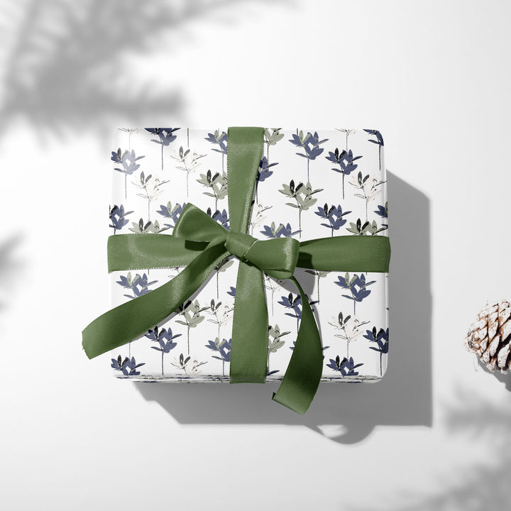 Blue Magnolia Wrapping Paper - Clearance Item