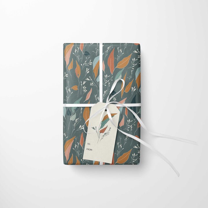 Serenity Flow Sage Green Gift Wrap & Gift Tags Bundle