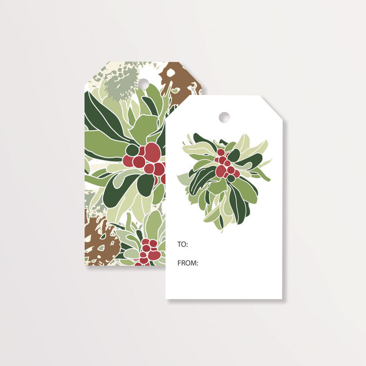 Christmas Mistletoe Wrapping Paper & Gift Tag Bundle Set