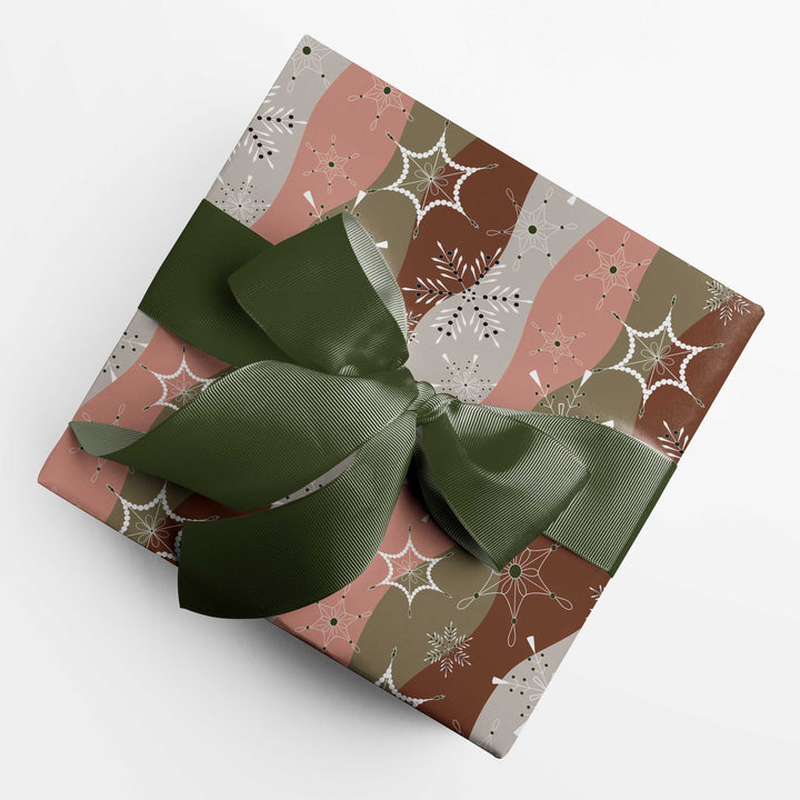 Boho Snowflake Wave Wrapping Paper