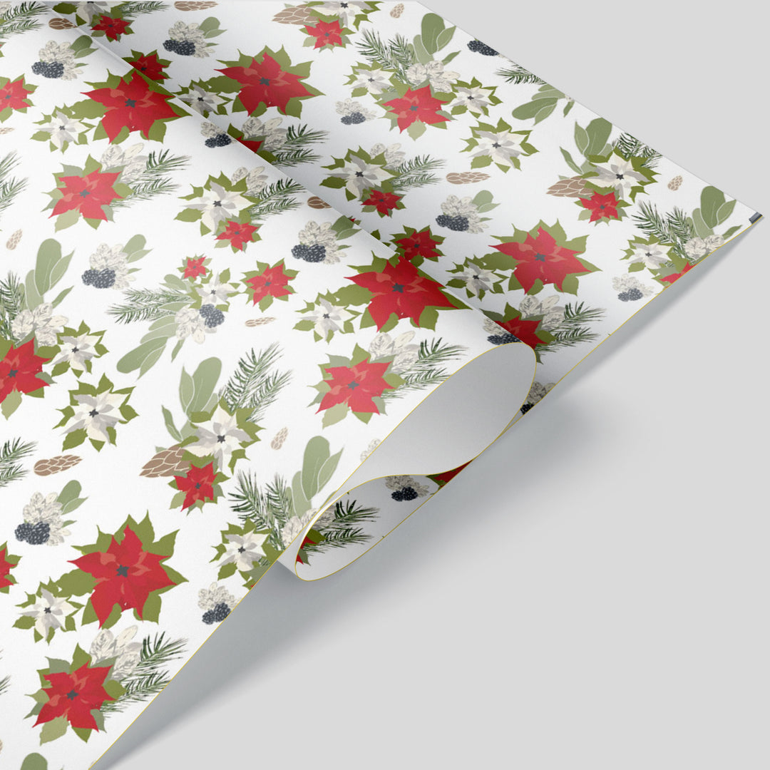Poinsettia Christmas Wrapping Paper