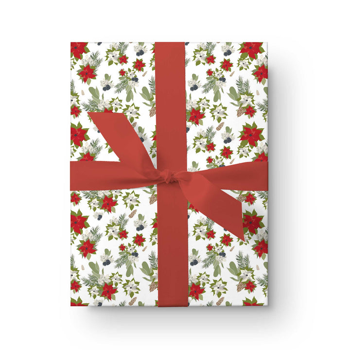 Poinsettia Christmas Wrapping Paper