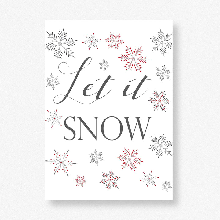 Let It Snow Christmas Holiday Art Print - Clearance Item