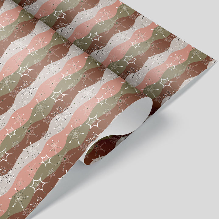 Boho Snowflake Wave Wrapping Paper