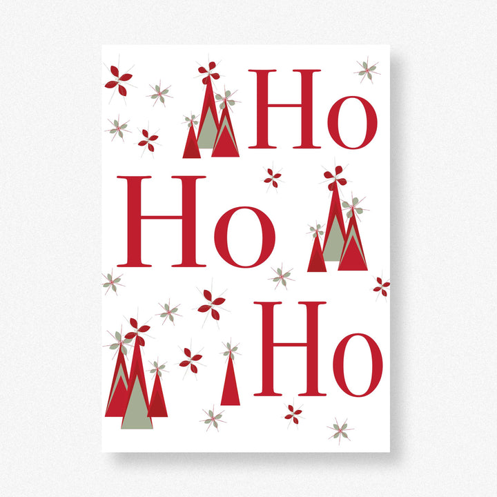 Ho Ho Ho Christmas Holiday Art Print - Clearance Item