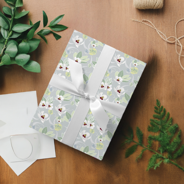 Amelia White Floral Wrapping Paper - Clearance Item