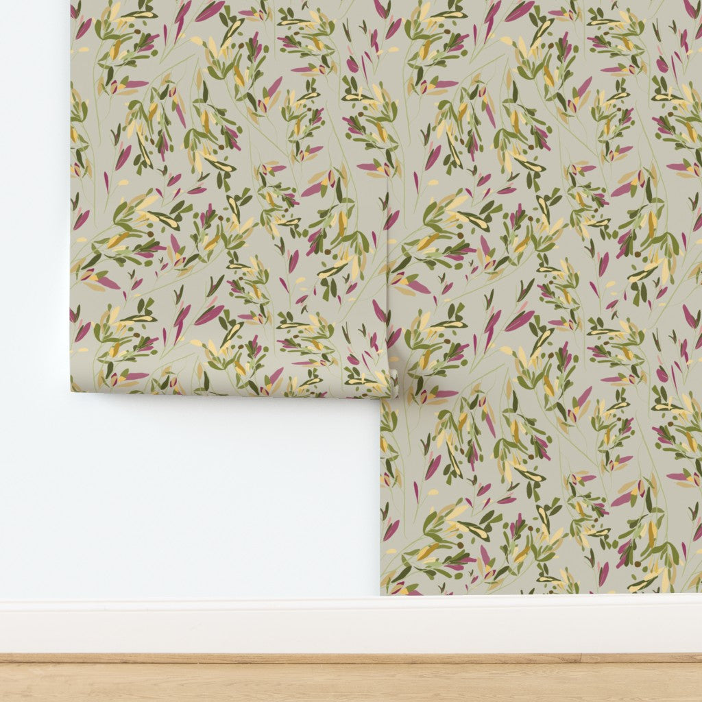 Eucalyptus Drift in Goldenrod Peel & Stick Wallpaper