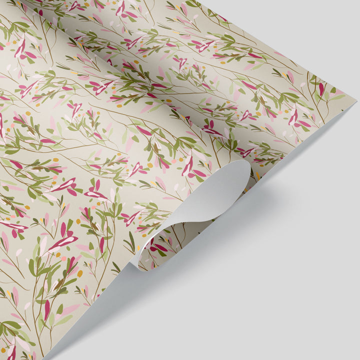 Eucalyptus Drift Winterberry Wrapping Paper
