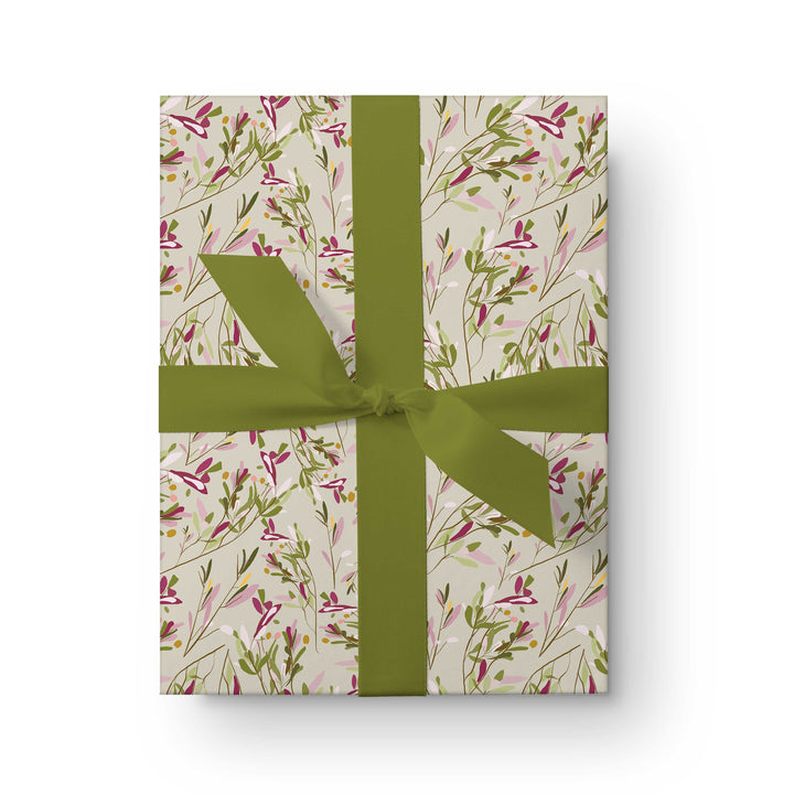 Eucalyptus Drift Winterberry Wrapping Paper