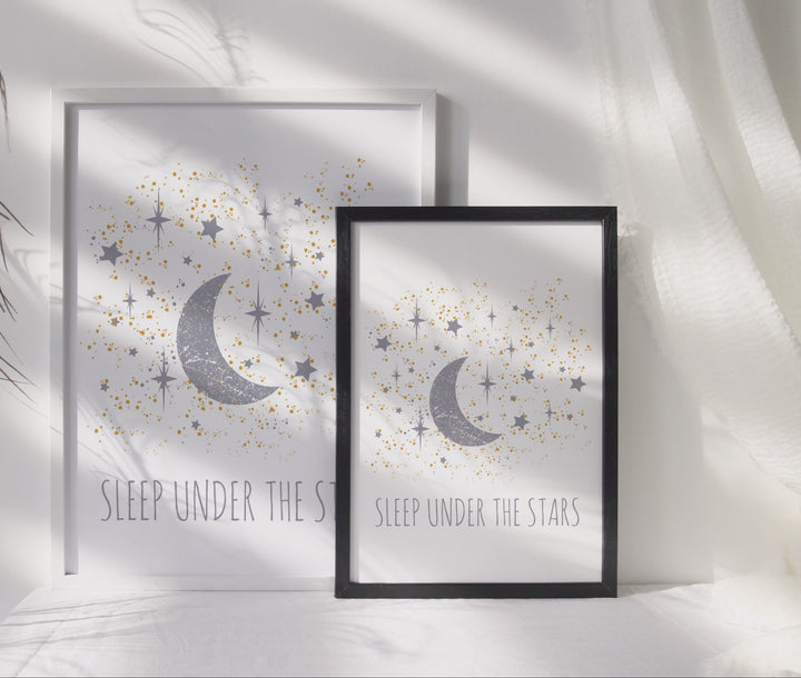 Sleep Under the Stars Wall Art for Nursery, Kids Room or Playroom. Digital Download
