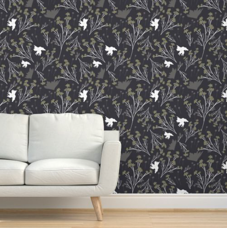 Filler Park Design 08 Black and Green Wallpaper