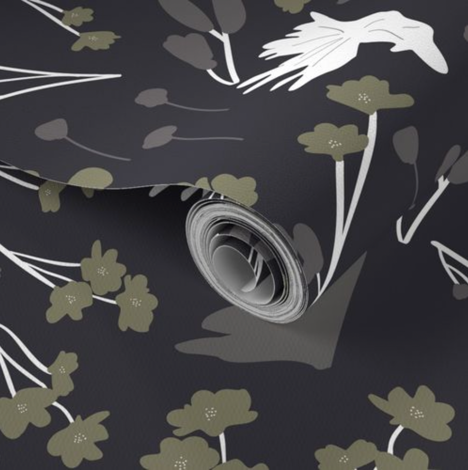 Filler Park Design 08 Black and Green Wallpaper