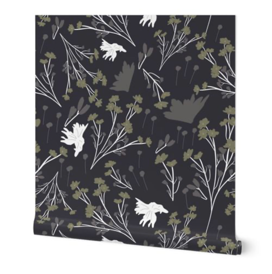 Filler Park Design 08 Black and Green Wallpaper