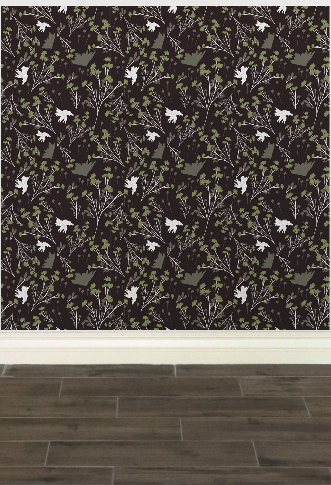 Filler Park Design 08 Black and Green Wallpaper