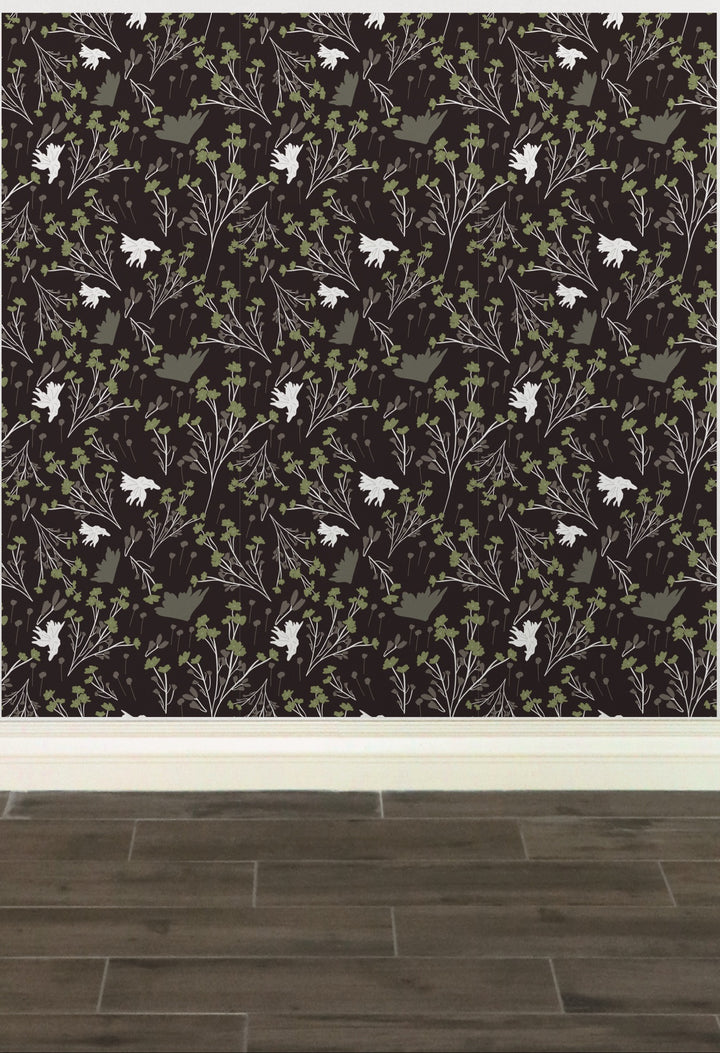 Filler Park Design 08 Black and Green Wallpaper