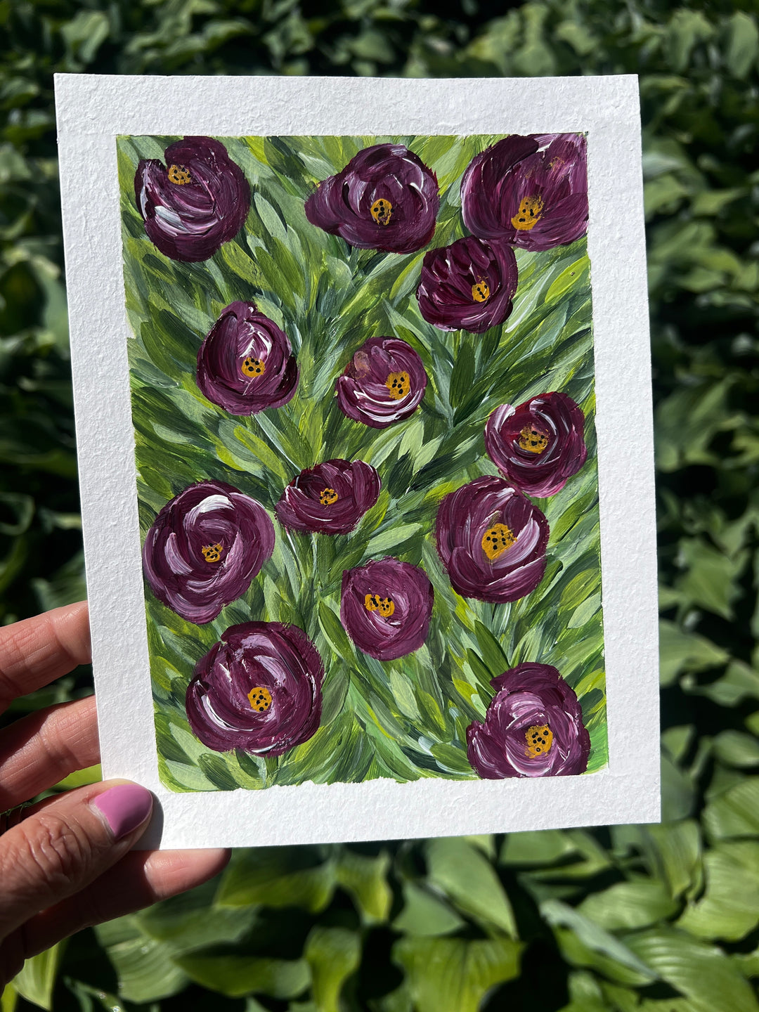 Velvet Garden Floral 6"x8" On Paper