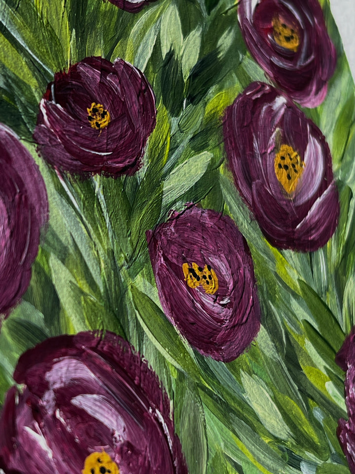 Velvet Garden Floral 6"x8" On Paper