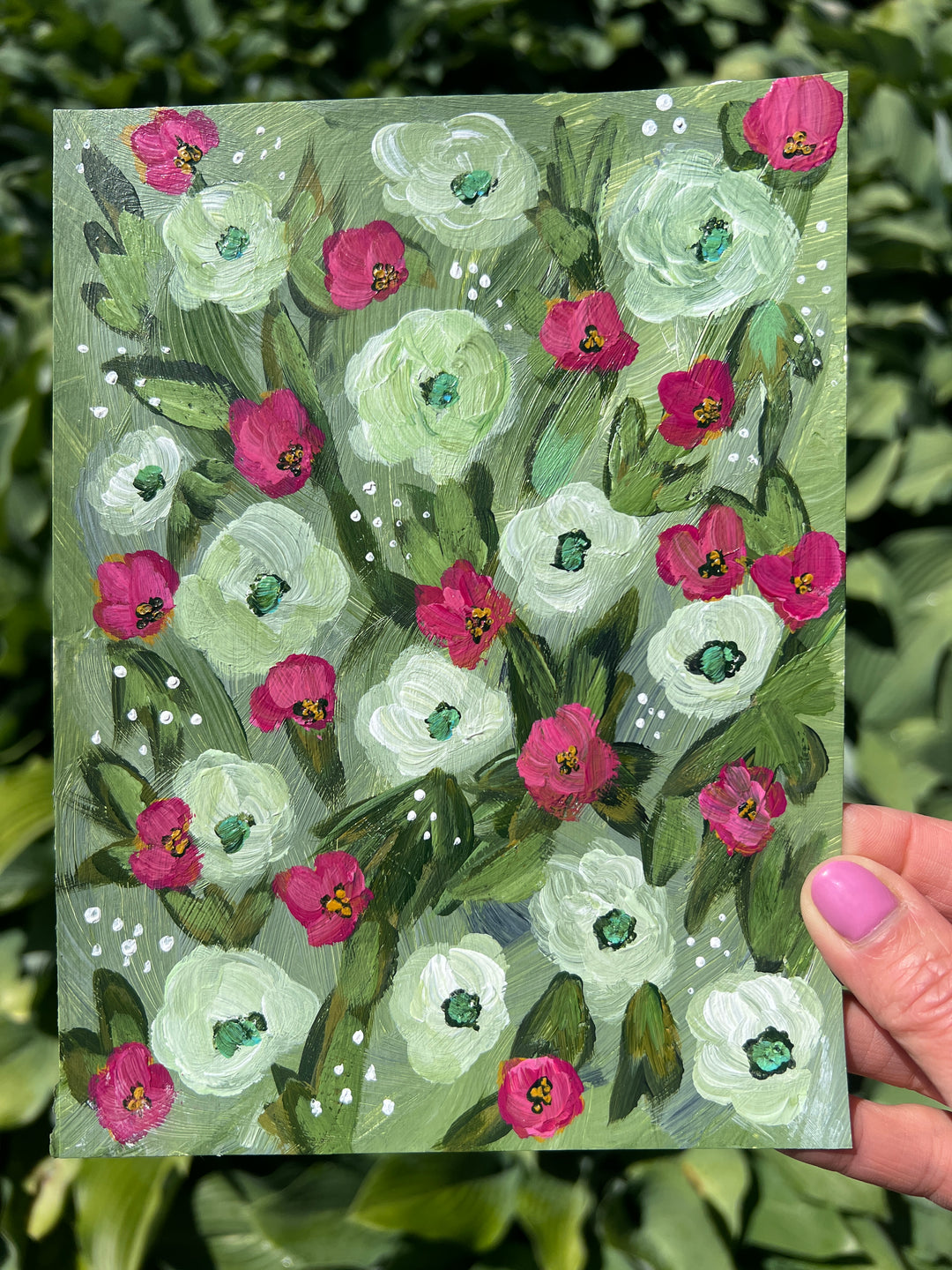 Sage Meadow Floral 6"x8" On Paper