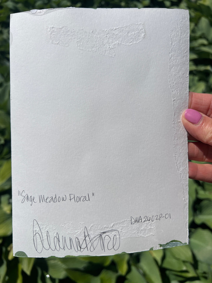 Sage Meadow Floral 6"x8" On Paper