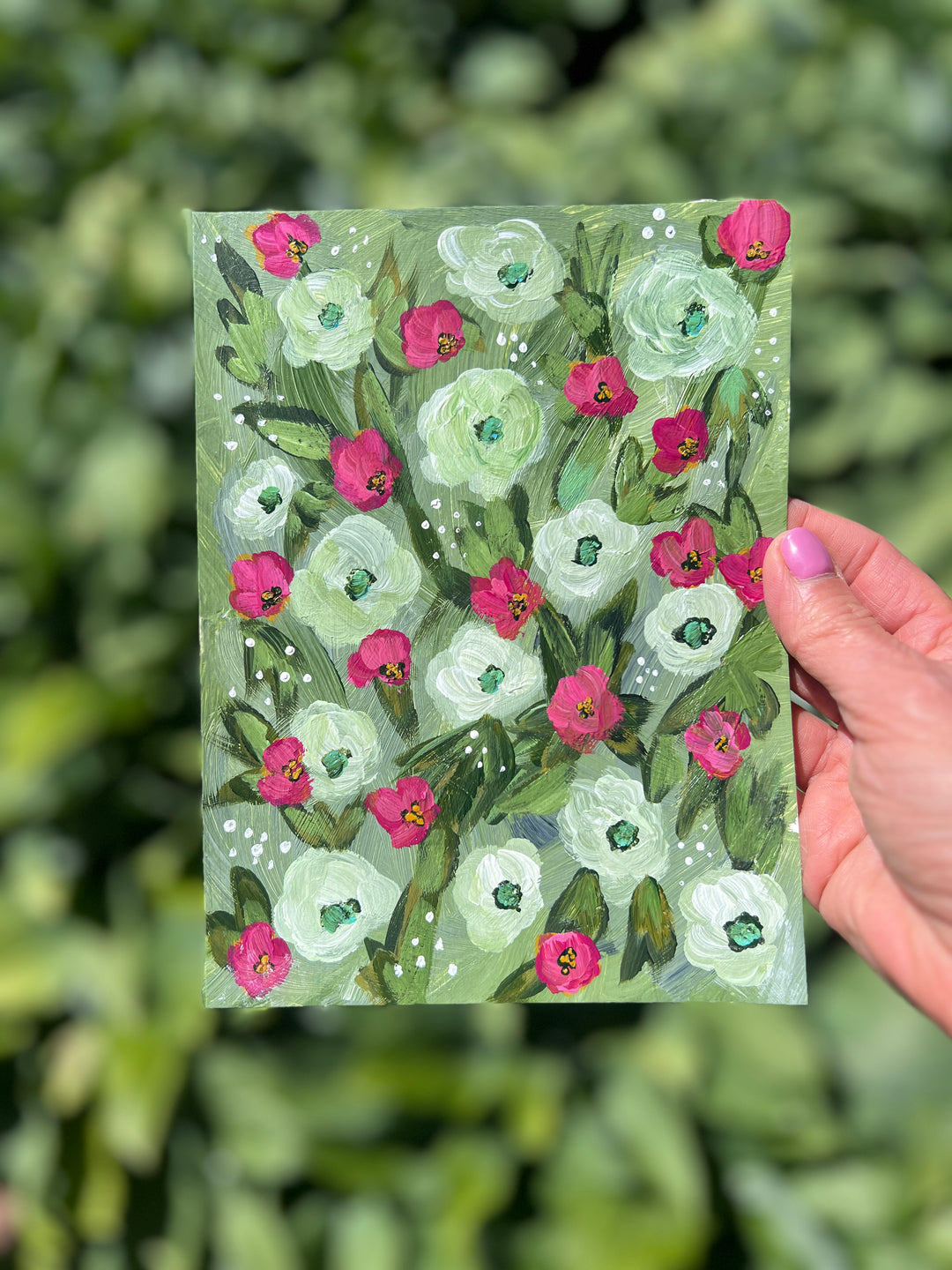 Sage Meadow Floral 6"x8" On Paper