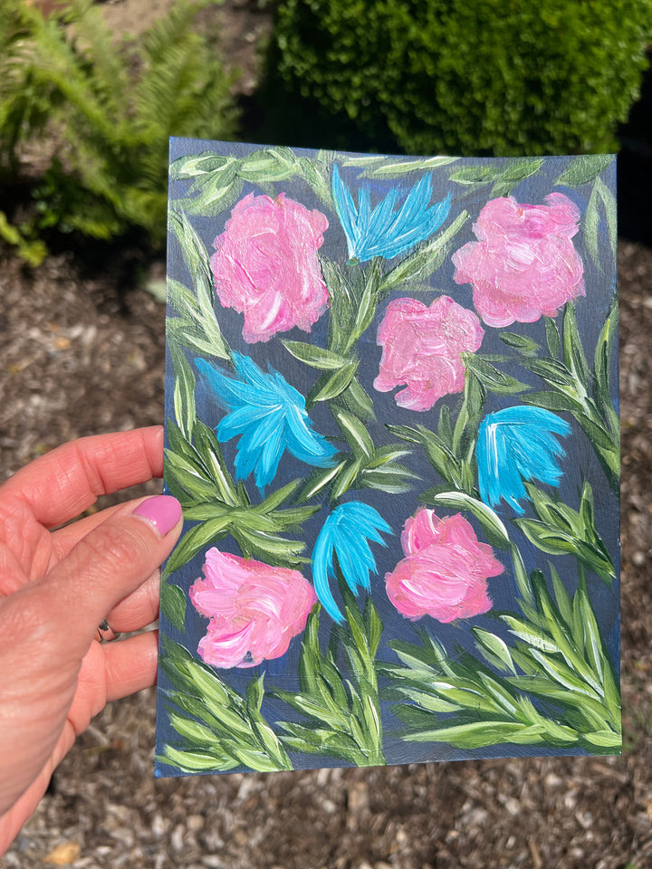 Midnight Meadow Waltz #1 6"x8" On Paper