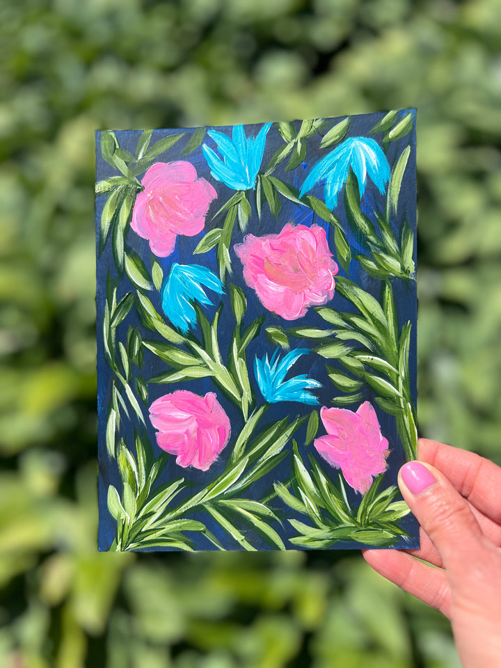 Midnight Meadow Waltz #2 6x8 On Paper