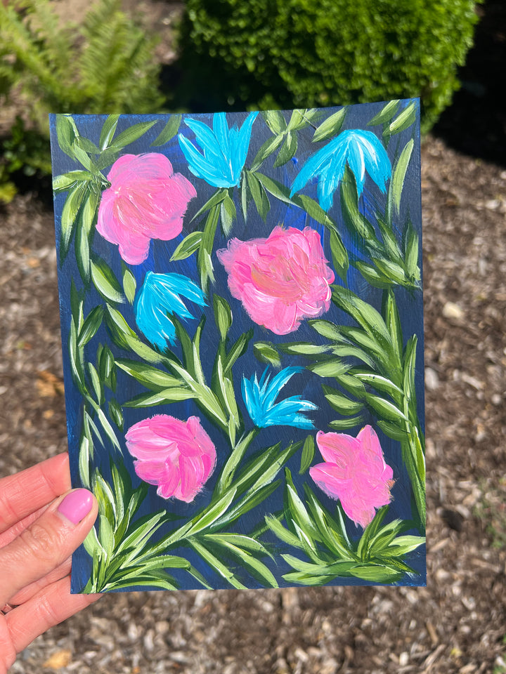 Midnight Meadow Waltz #2 6x8 On Paper