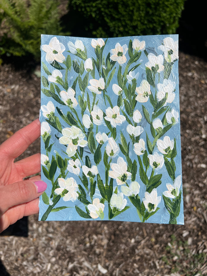 Cotton Meadow Floral 6x8 On Paper