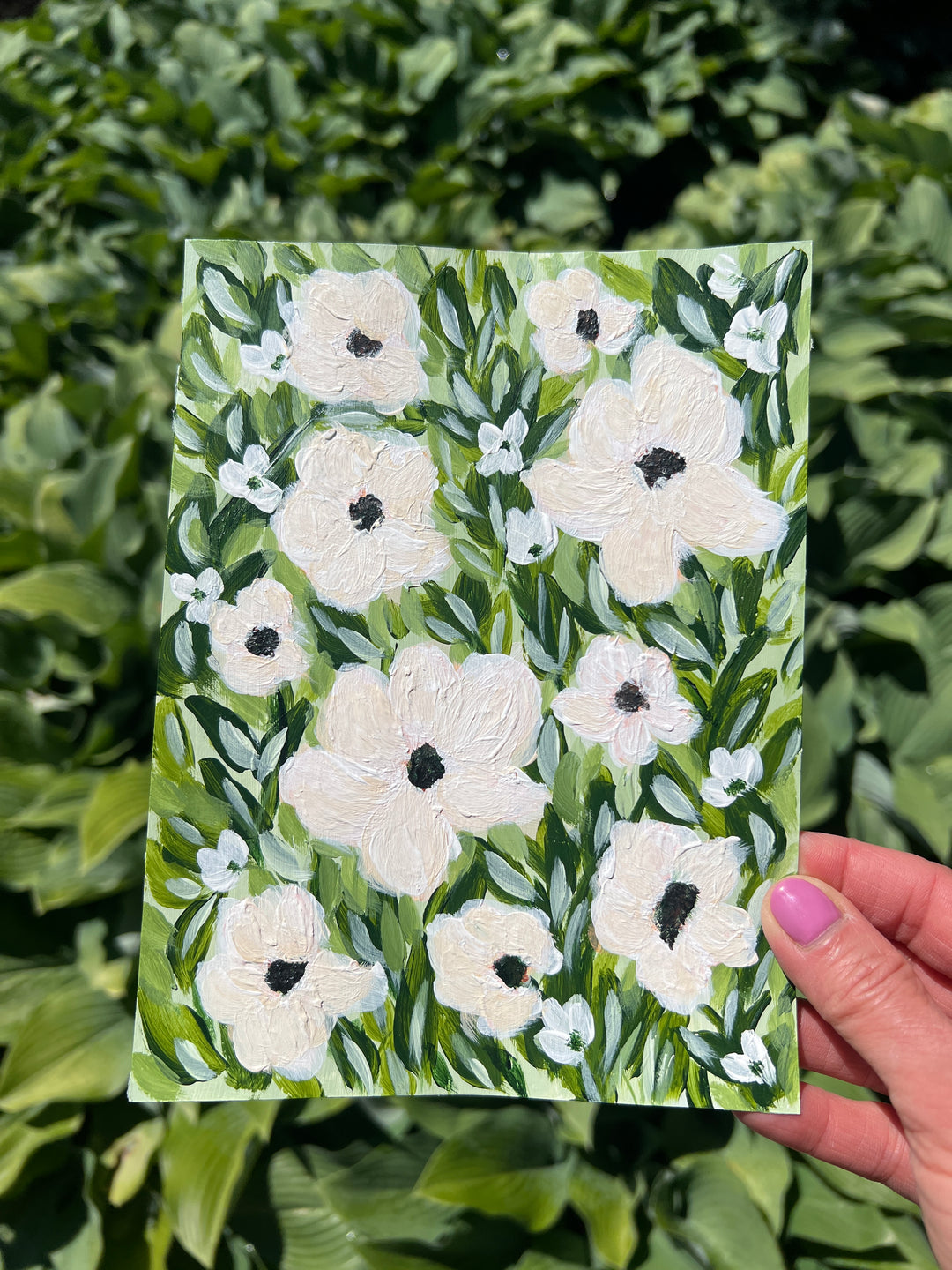 Ivory Meadow Floral 6x8 On Paper
