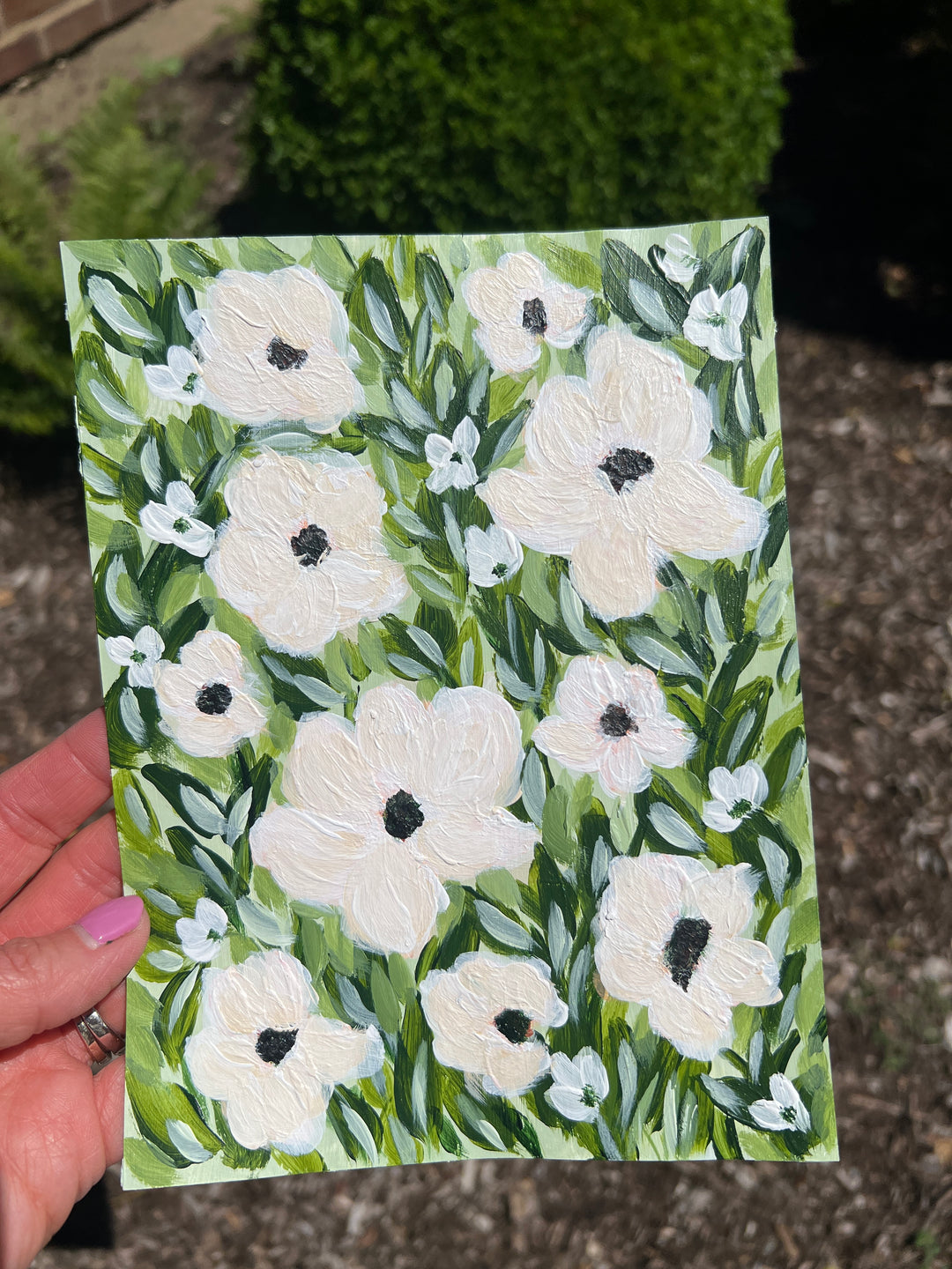 Ivory Meadow Floral 6x8 On Paper