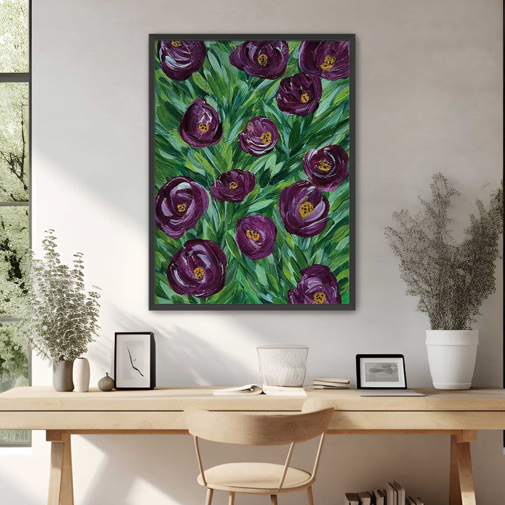 Velvet Garden - Floral Wall Art Print and Canvas