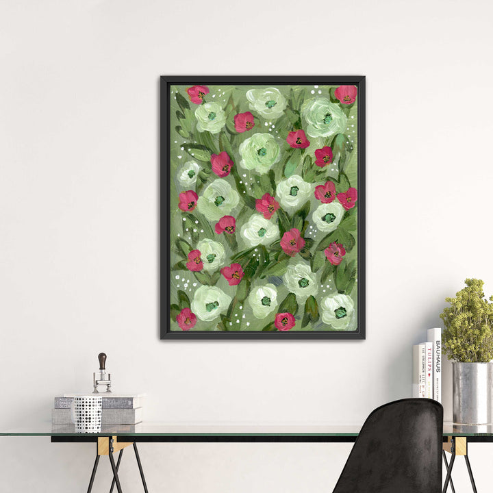 Sage Meadow - Floral Wall Art Print and Canvas