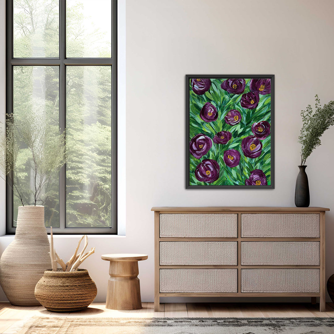 Velvet Garden - Floral Wall Art Print and Canvas