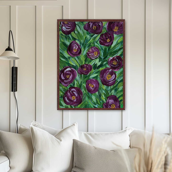 Velvet Garden - Floral Wall Art Print and Canvas