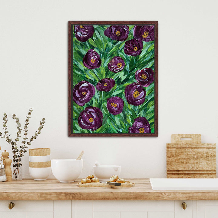 Velvet Garden - Floral Wall Art Print and Canvas