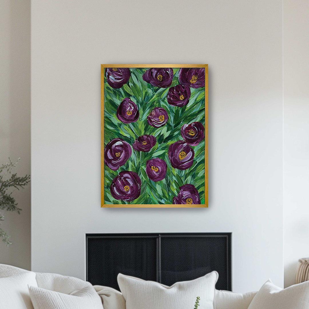 Velvet Garden - Floral Wall Art Print and Canvas
