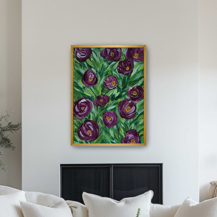 Velvet Garden - Floral Wall Art Print and Canvas
